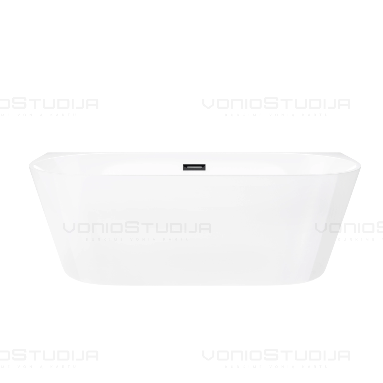 Vonia Corsan MONO E029XL 170cm, akrilinė, glaudžiama prie sienos juodos spalvos Click-clack 2