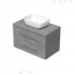 Vonios spintelė praustuvui ant stalviršio Cube 80x53x46 cm pilkos betono spalvos