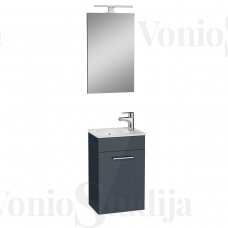 Vonios baldų komplektas MIA Vitra 40cm, blizgios antracito spalvos