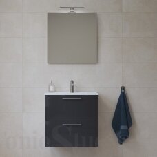 Vonios baldų komplektas MIA Vitra 60cm, antracito spalvos