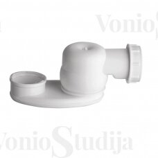 Baltas vonios sifonas su užpildymu ir persipylimu Polysan 975 mm