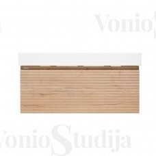 Vonios spintelė Savona 100,4x46,5 cm su praustuvu ąžuolo spalvos