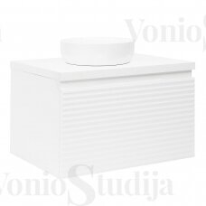 Vonios spintelė Savona 98x43x44,8 cm pastatomam praustuvui baltos spalvos