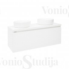 Vonios spintelė Savona 118x43x44,8 cm pastatomiems praustuvams baltos spalvos