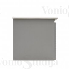 Vonios spintelė Savona su dvigubu praustuvu pilkos matinės spalvos