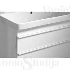 Vonios spintelė su dvigubu praustuvu Sapho SITIA 120x46cm baltos spalvos