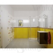 Vonios baldų komplektas MIA Vitra 60cm, antracito spalvos