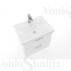 Vonios spintelė su praustuvu VARIO DEKOR 60x51x43 cm baltos spalvos