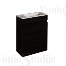 Vonios spintelė su praustuvu Verona 43cm tamsios medienos spalvos