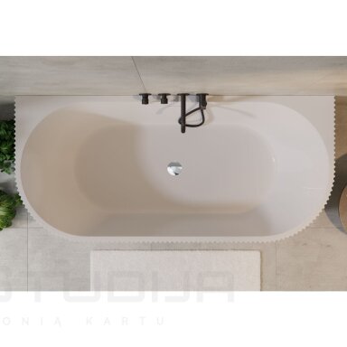 Vonia Besco Leya 170cm akrilinė chromo spalvos Click Clack Vonia Besco Leya 170cm akrilinė chromo spalvos Click Clack
