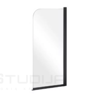 Vonios sienelė BESCO PRIME BLACK NEW 1 skaidrus stiklas PNPB-1S 70x140 cm Vonios sienelė BESCO PRIME BLACK NEW 1 skaidrus stiklas PNPB-1S 70x140 cm