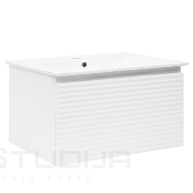 Vonios spintelė Savona 98x43x44,8 cm su praustuvu baltos spalvos Vonios spintelė Savona 98x43x44,8 cm su praustuvu baltos spalvos