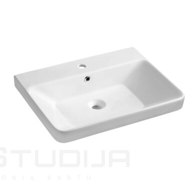 Vonios spintelė su praustuvu Sapho SITIA 60x46cm sendintos pušies spalvos