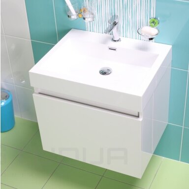 Vonios spintelė su praustuvu Verona 60cm balta Vonios spintelė su praustuvu Verona 60cm balta