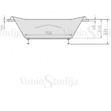 Vonia GARDA 190x90x44cm Akrilinė 14111 4