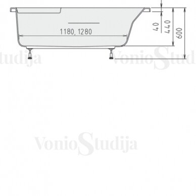 Vonia MAMBA L 170x100x45cm Akrilinė 76111 5