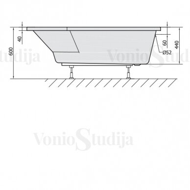 Vonia PROJEKTA L 160x80x44cm Akrilinė 20111 4