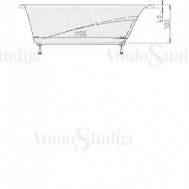 Vonia TANDEM R 170x130x50cm Akrilinė 97611 8