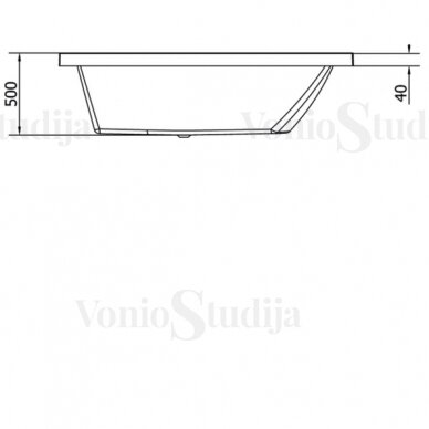 Vonia TRIANGL 180x120x50cm dešininė Akrilinė 20611 4