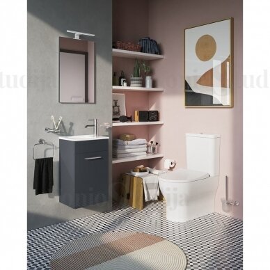 Vonios baldų komplektas MIA Vitra 40cm, blizgios antracito spalvos 1