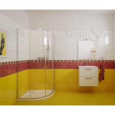 Vonios baldų komplektas MIA Vitra 60cm, baltos spalvos 2