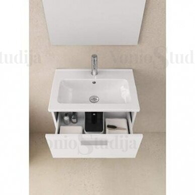 Vonios baldų komplektas MIA Vitra 60cm, baltos spalvos 6