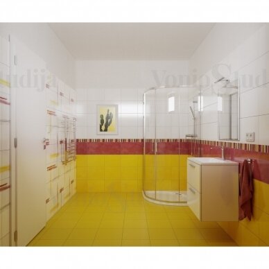 Vonios baldų komplektas MIA Vitra 60cm, baltos spalvos 1