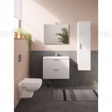 Vonios baldų komplektas MIA Vitra 80cm blizgios baltos spalvos 1