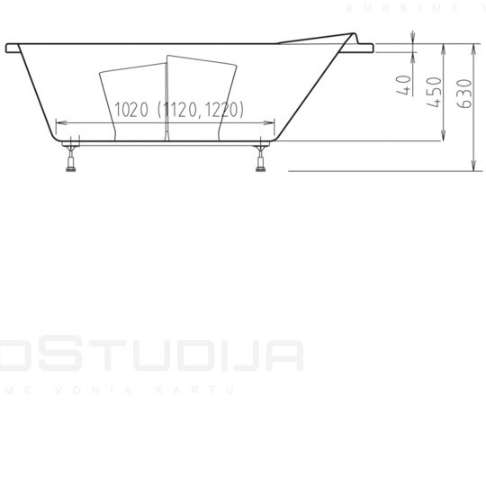 Vonia ADRIANA 160x74x45cm Akrilinė 43111 5