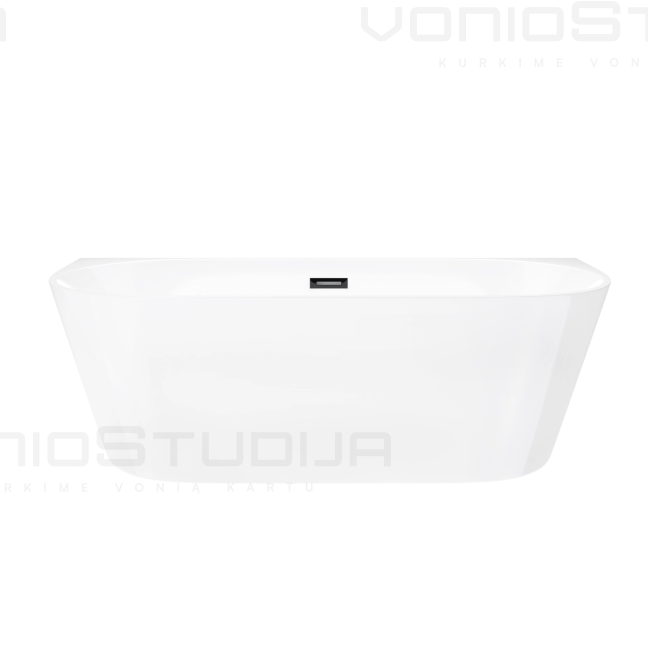 Vonia Corsan MONO E029XL 170cm, akrilinė, glaudžiama prie sienos juodos spalvos Click-clack 2