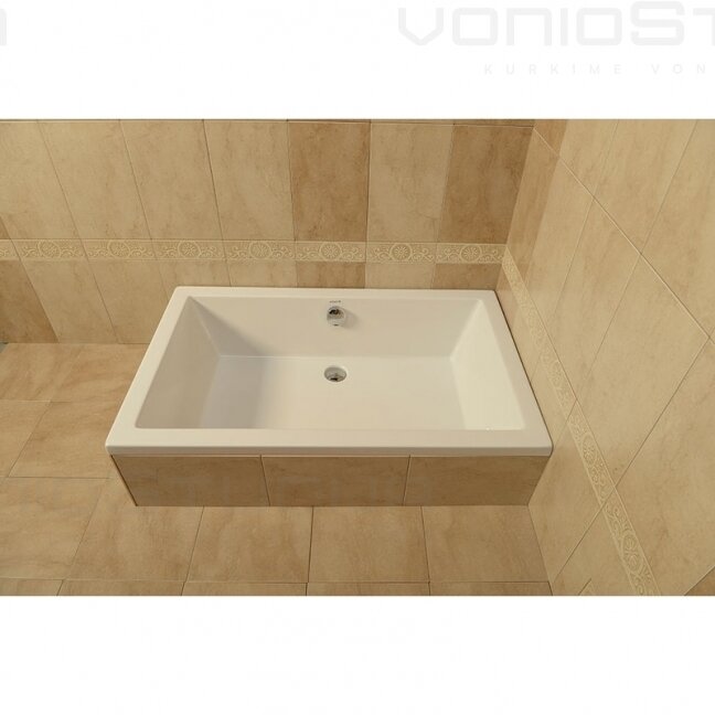 Gilus dušo padėklas DEEP 130x75x26 cm akrilinis 72942 su kojomis 2