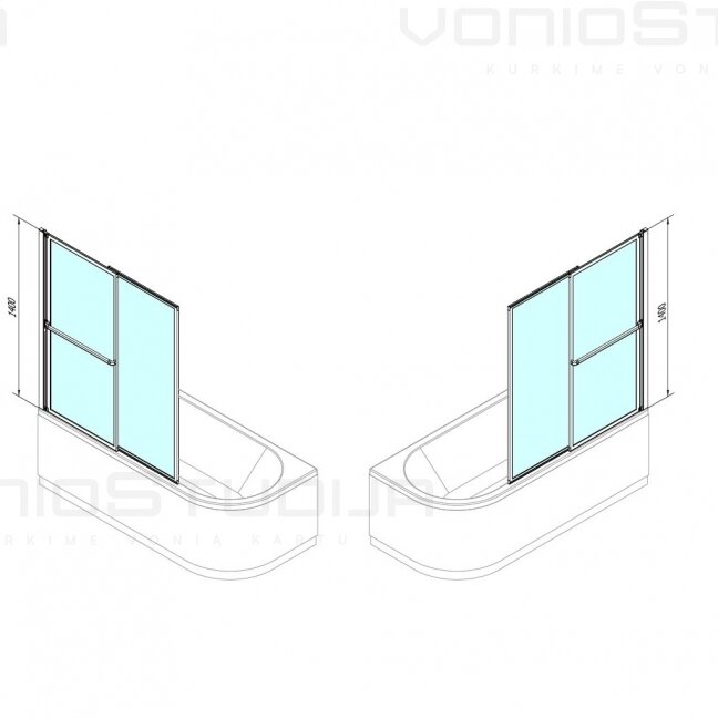 Vonios sienelė OLBIA 1230mm 4 Vonios sienelė OLBIA 1230mm 4