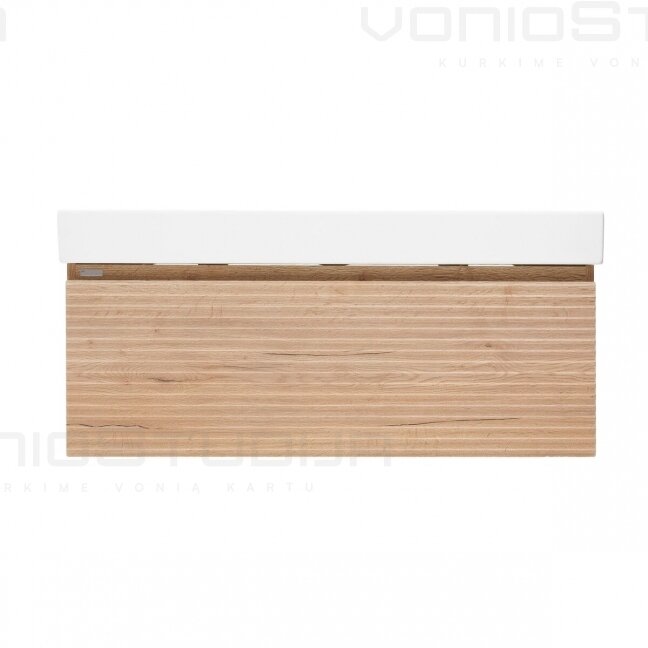 Vonios spintelė Savona 120,4x46,5 cm su dvigubu praustuvu ąžuolo spalvos 5 Vonios spintelė Savona 120,4x46,5 cm su dvigubu praustuvu ąžuolo spalvos 5