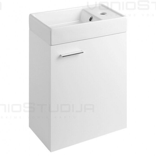 Vonios spintelė su keramikiniu praustuvu Aqualine ZOJA 51049A-02