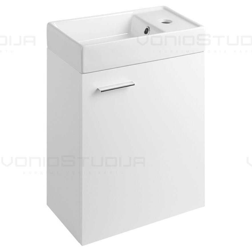 Vonios spintelė su keramikiniu praustuvu Aqualine ZOJA 51049A-02
