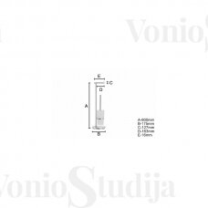 WC Stovas su unitazo šepečiu ir tualetinio popieriaus laikikliu Outline Lite