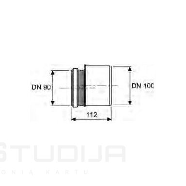 WC redukuotas perėjimas DN 90/100 WC redukuotas perėjimas DN 90/100