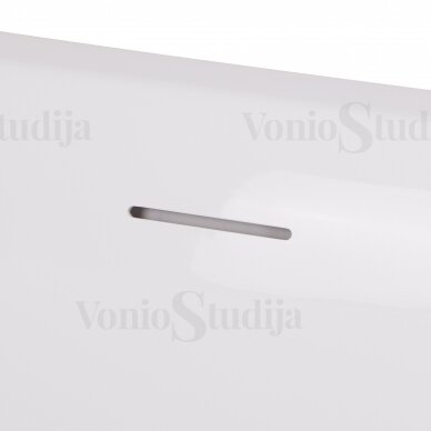 Laisvai pastatoma WOBBEE MERSEA akrilinė vonia 170cm Su baltu matiniu click-clack sifonu. 2